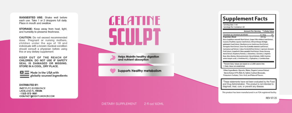 gelatine sculpt label