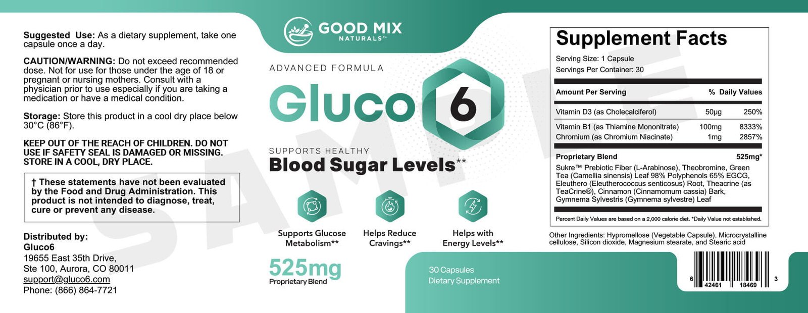 gluco6 label