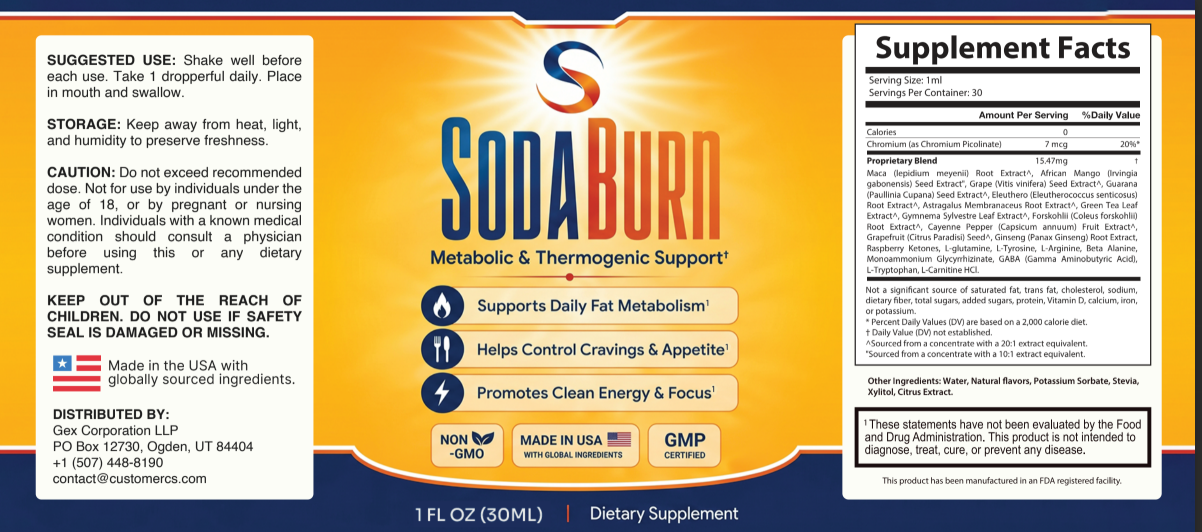 sodaburn official label